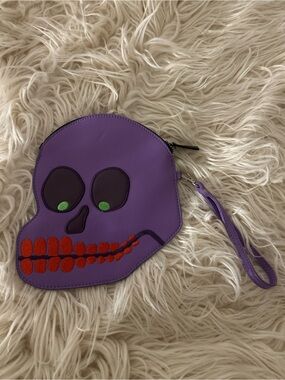 Purple Skull Wristlet Clutch Collab with Artist David Shringly